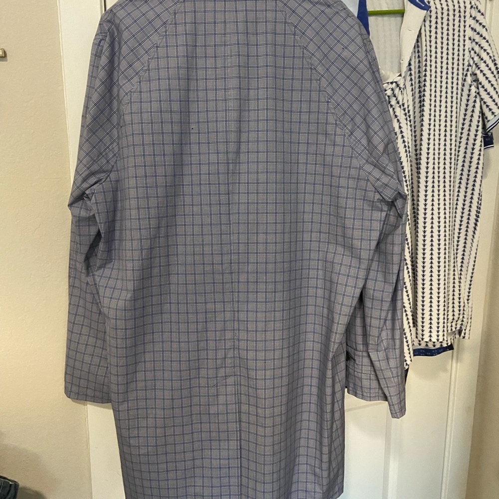 Turnbull and Asser blue plaid raincoat new size 46